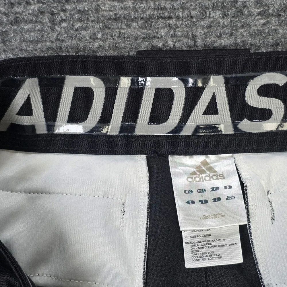 Adidas Baseball Pants Men's Small Black Elastic Cuffs Gripper Waistband Athletic